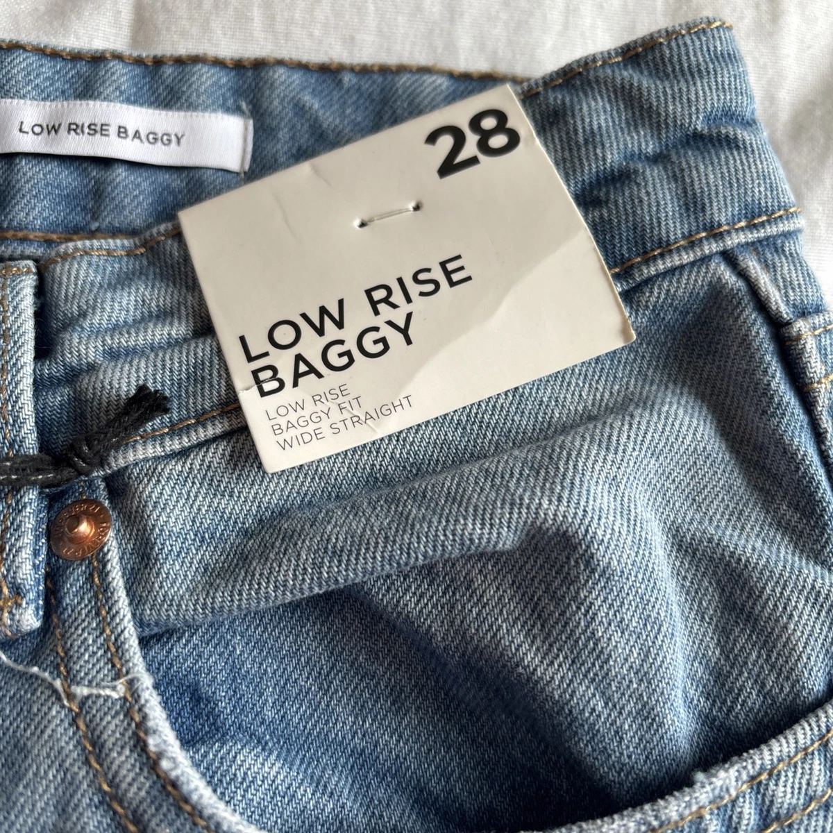 Bolsa de tiro bajo Forever 21 pierna ancha talla 28 nueva
