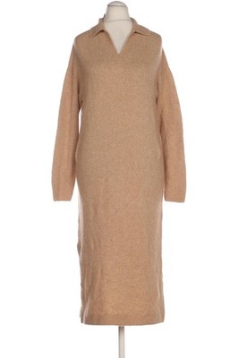 Comma Kleid Damen Dress Damenkleid Gr. EU 32 Wolle Baumwolle Beige #0ymj2b2