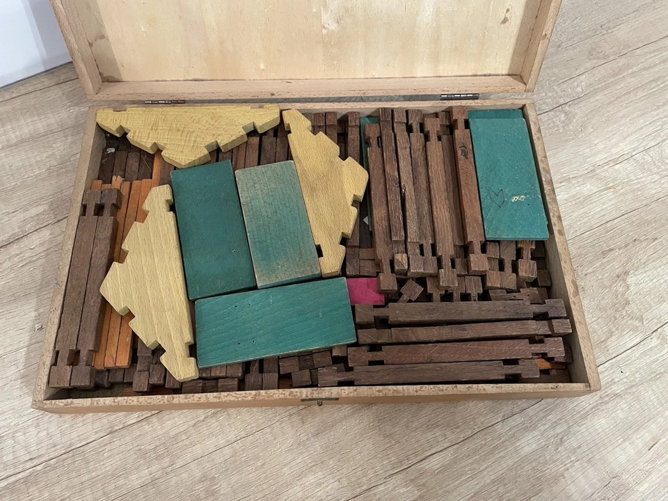 « Jeujura » Forestière Baby N*1 Boîte De Jouet Ancienne De Construction - Photo 2/4