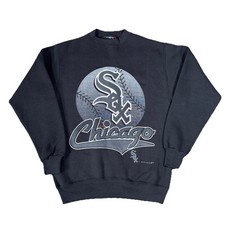 Vintage 1993 Chicago White Sox MLB Baseball Sweatshirt Mens Small Black Cotton