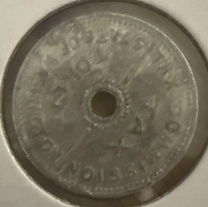 Vintage 1935 Washington 1 Mill Sales Tax Token Coin Holed Circulated