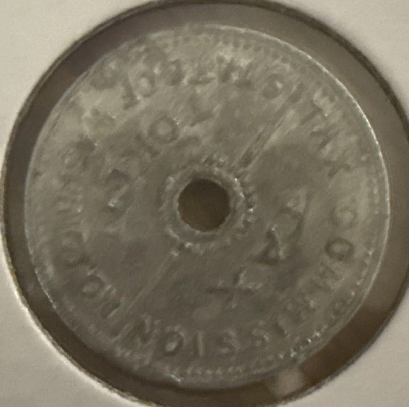 Vintage 1935 Washington 1 Mill Sales Tax Token Coin Holed Circulated