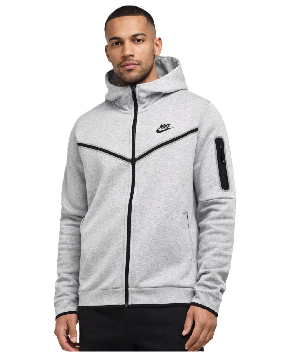 トップス Nike Sportswear Tech Fleece Hooded M NWT- NIKE Sportswear Men's Full-Zip Tech Fleece Hoodie - GREY