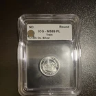 Monarch Precious Metals Silver 1/10 oz Round Train ICG MS69 PL Slabbed
