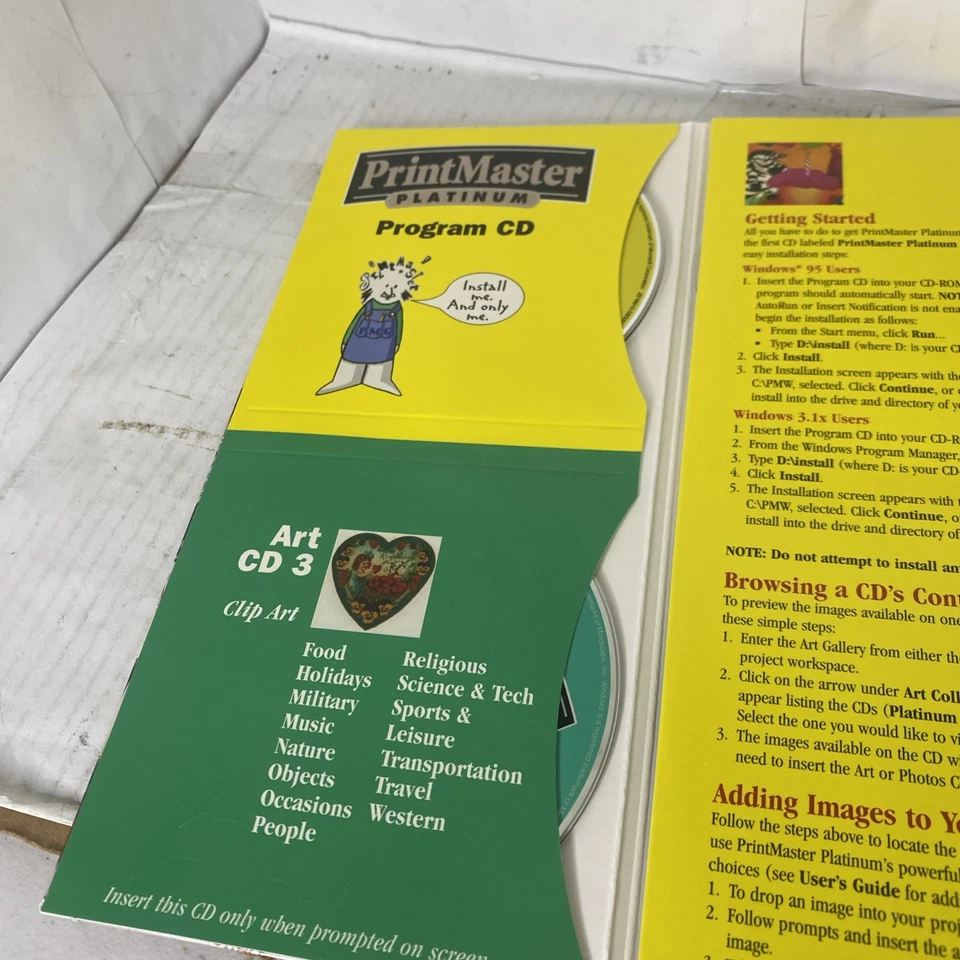 PrintMaster Platinum Program 6-CD Set Templates, Graphics & Tools Mindscape - Image 2 of 4