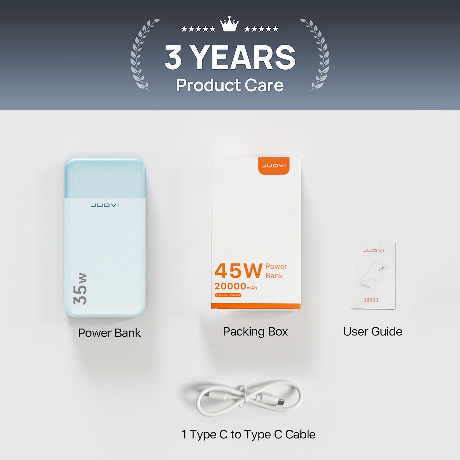 45W 20000mAh External Battery Pack Power Bank Portable Charger PD For Cell Phone