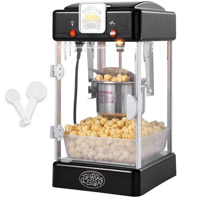 Uimoso Tabletop Popcorn Maker 300-1615W, 2.5-16Oz Capacity, Black/Red