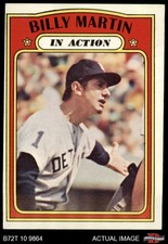 1972 Topps #34 Billy Martin In Action Tigers MANAGER 3 - VG