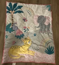Bedtime Originals Baby Blanket Fleece Cat Princess Animals Flowers Rainbow