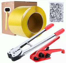 Heavy Duty Banding Kit 1/2" x 3500FT Poly Strapping, Tensioner, 300 Seals