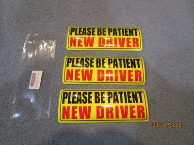 Three JUSTTOP NEW DRIVER Magnets for Car - Barely used, outstanding condition!