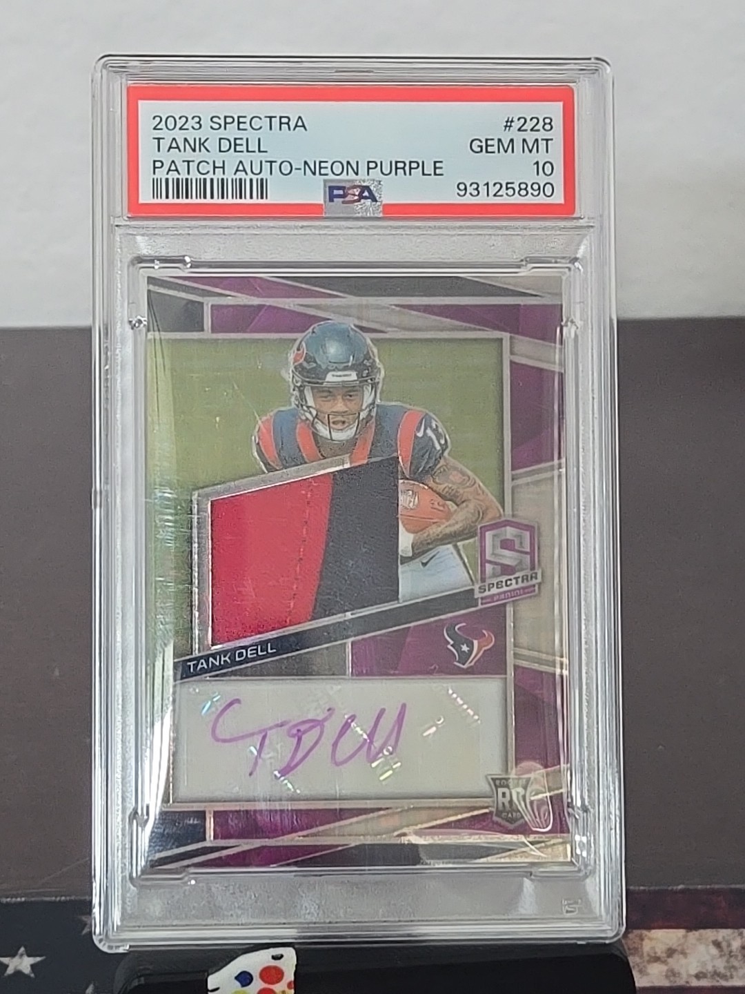 Tank Dell Panini Spectra #228 Patch Autograph-Neon Purple