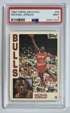 Michael Jordan 1992-93 Topps Archives Rookie PSA 9 Mint Card #52. rookie card picture
