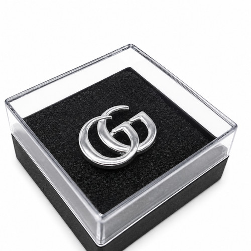 Gucci Small Silver Pin Brooch for Hat Scarf Tie Tack Collar Lapel Pin