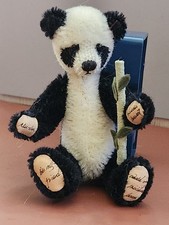 World of Miniature Bears by Theresa Yang Mohair Bear MU-LAN Panda 4"  Jointed