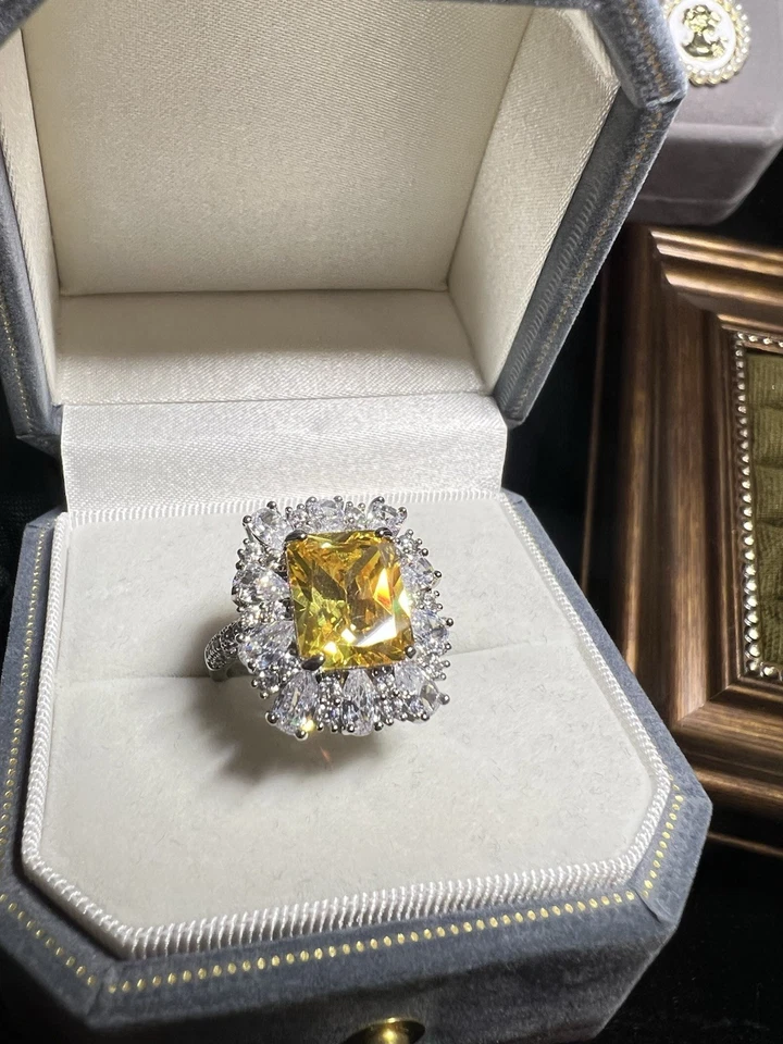 *Excellent* 5 carat yellow Zircon ring without box - Image 3 of 4