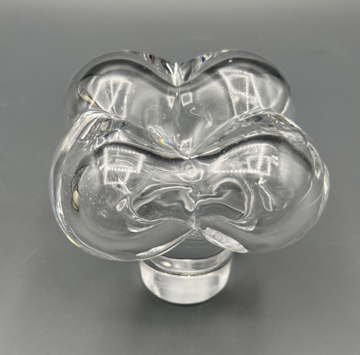 Original Lalique France Blois Crystal Air Trap Stopper Decanter