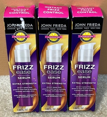 3 John Frieda Anti Frizz Extra Strength Hair Serum w/ Argan Oil 1.69oz FREE SHIP