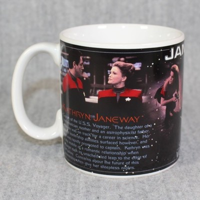 STAR TREK Voyager Janeway Applause Mug 1996 Paramount Pictures Korea Vintage