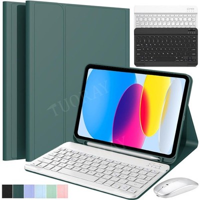 Für iPad 7/8/9/10/11th A16 Pro 11 Air 6 5 4 Air M3 M2 QWERTZ Tastatur Hülle Maus