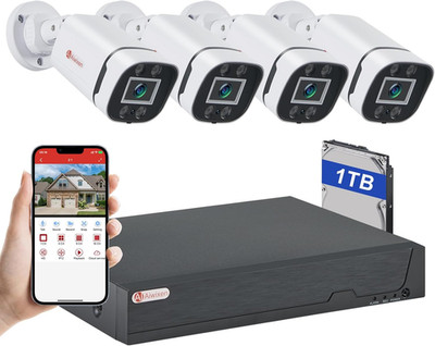 8CH H.265+ 3K Lite Wired CCTV Security Camera System with Human Vehicle Detectio
