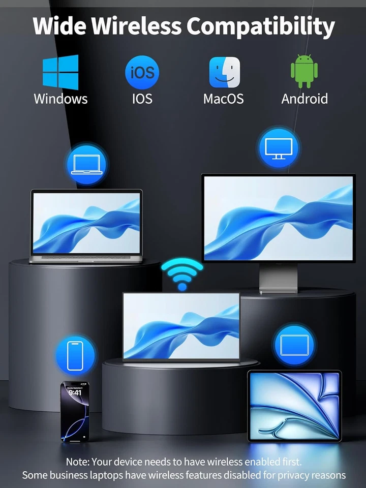 8000 Mah Wireless Portable Monitor, 15.6" 1080P IPS Laptop Screen, Second Comput - Image 4 of 4