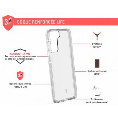 Coque renforcée Galaxy S21 5G Force Case Life transparente antichoc - 2