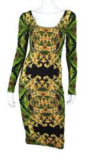 ALICE + OLIVIA $375 NWT Multi Baroque Print Jersey DELORA Bodycon Dress 2