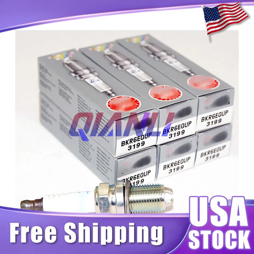 6 Pack Genuine NGK 3199 Laser Platinum Spark Plugs BKR6EQUP for BMW Audi Porsche