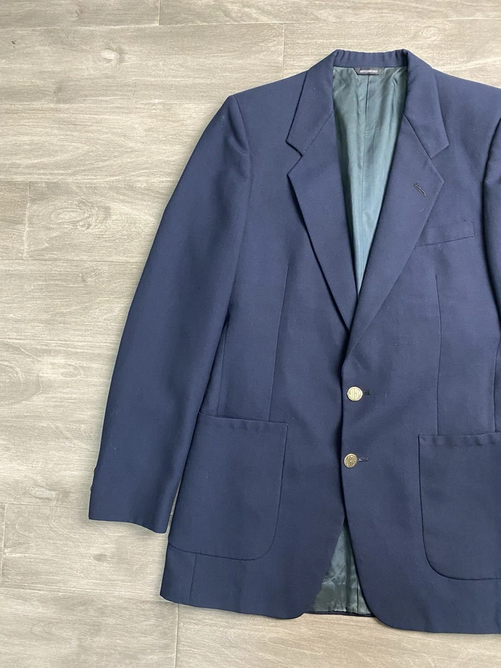 Blazer de caballero Givenchy vintage para hombre talla 38R abrigo deportivo azul marino a cuadros Foto 2 de 4
