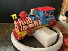 Vintage Cragstan Tin Battery Operated Charming Choo-Choo Train 1960s Japan