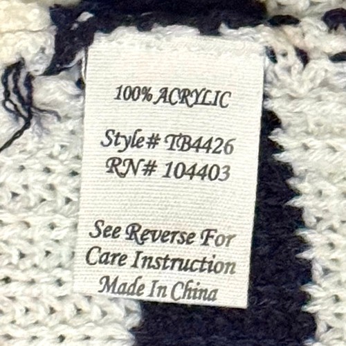 Mine Striped Knit Sweater Sz M White Red Green Crew Neck Long Sleeve Pullover - Picture 4 of 7