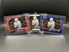 Red White and Blue 3 Arch Manning 2025 Prizm Black Texas Longhorns - Three Cards