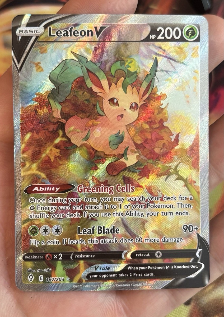 Leafeon V (Alternate Full Art) Evolving Skies 167/203 NM | eBay