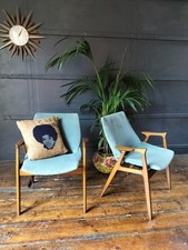 2x Vintage Mid Century Danish Style Carver Arm Chairs Lounge Chairs Benchair?