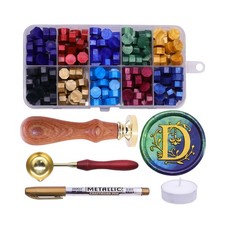 SWANGSA Initial Alphabet D Wax Seal Stamp Kit, Classic Retro Letter... Fast Ship