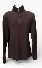 Burberry Brit Quarter 1/4 Zip Sweatshirt Sweater Brown Pullover