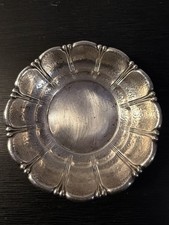 Vintage R. Wallace & Sons Sterling Silver Scalloped Edge Bowl Serving Dish #4152