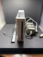 Nintendo Wii White Console, Power Cord, Sensor Bar Tested Working