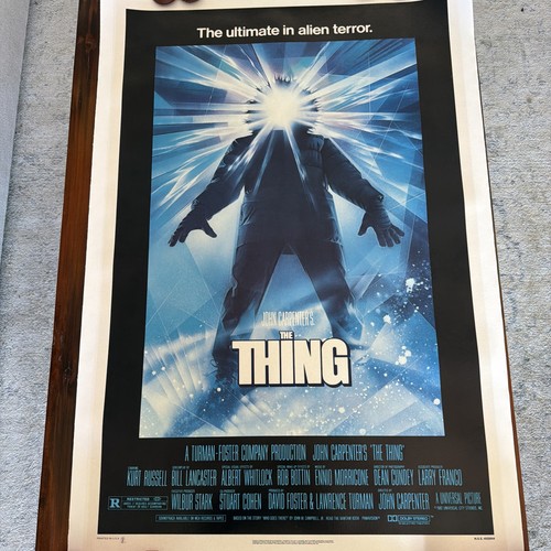 THE THING 1-Sheet Rolled Linen Backed Original Poster. Never Folded 27x41