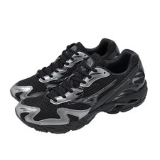 Mizuno Wave Rider 10 Black Silver Men Unisex Casual Shoes Sneakers D1GA2616-01