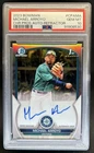 2023 Bowman Michael Arroyo Chrome Auto Refractor 1st #/499 Mariners PSA 10