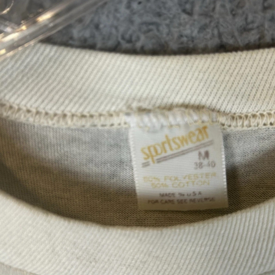 VTG 80s Paper Thin AA State Basketball Tournament Graphic T Shirt Tillamook Sz M - Image 3 of 4