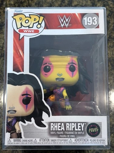 Funko Pop! WWE : Rhea Ripley #193 Black Light Chase With Protector