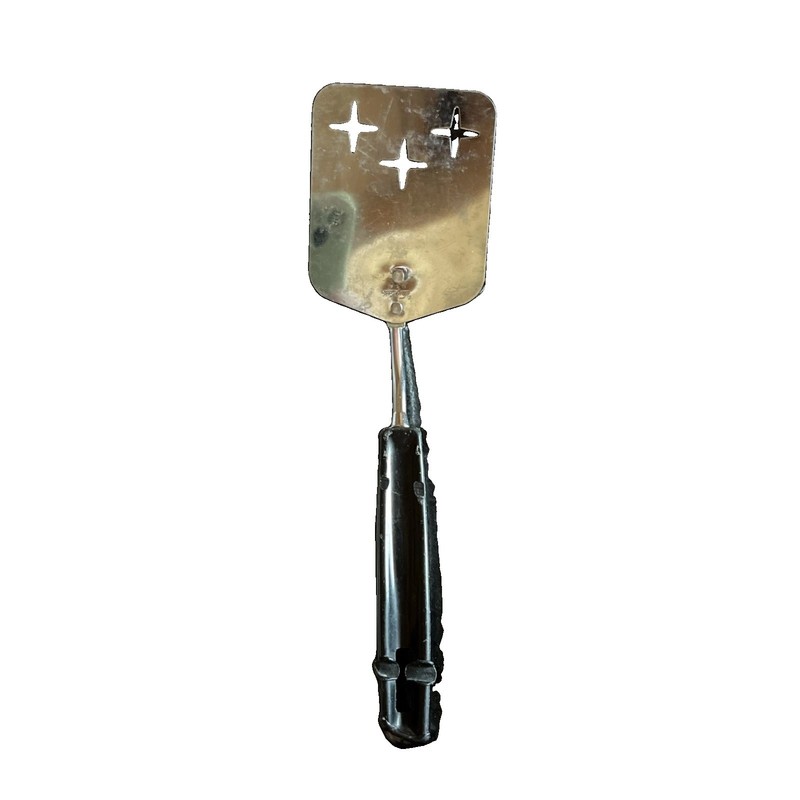 Vintage Spatula Atomic Cutout Turner Plastic Handle 9 1/2" Vaughan USA Mcm