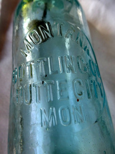Montana Territory Hutchinson MONTANA BOTTLING CO. BUTTE CITY MON.