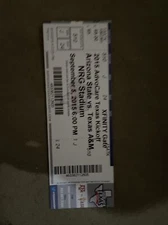 2015 Kyler Murray College DEBUT Ticket Stub RARE Arizona St Vs Texas A&M 9/5