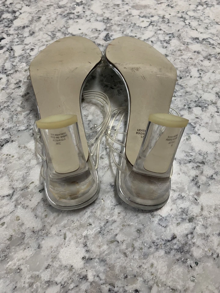 Mujer Plateado/Claro con Estrás Slide Talla 7 Foto 4 de 4