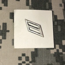 US Navy Rate Seaman Apprentice E-3 Rank Gray/Silver Metal Collar Insignia NJROTC