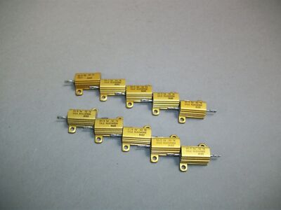 Lot De 10 Résistances Vishay Dale RH-5 - 1 Ohm - Tolérance 1% - Puissance 5W - Boîtier Aluminium - Neuf (peut être Ouvert)